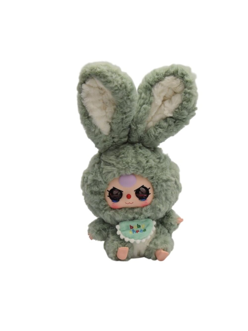 Baby Three Lily Rabbit Town V1 Plush Doll Green Rabbit Cure Planets 8"